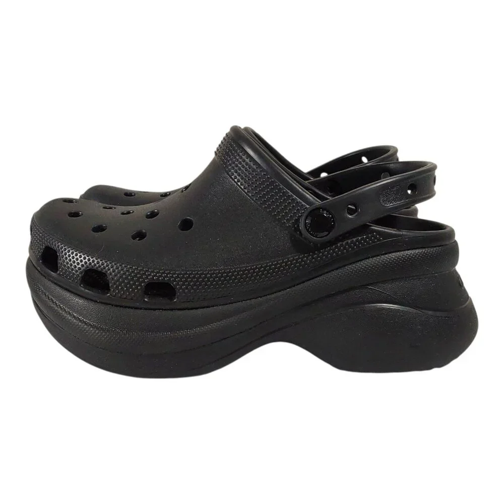 NWOT Crocs Women's Classic Bae Clogs Chunky Black Platform Slingback Shoes - 8 - Picture 3 of 10